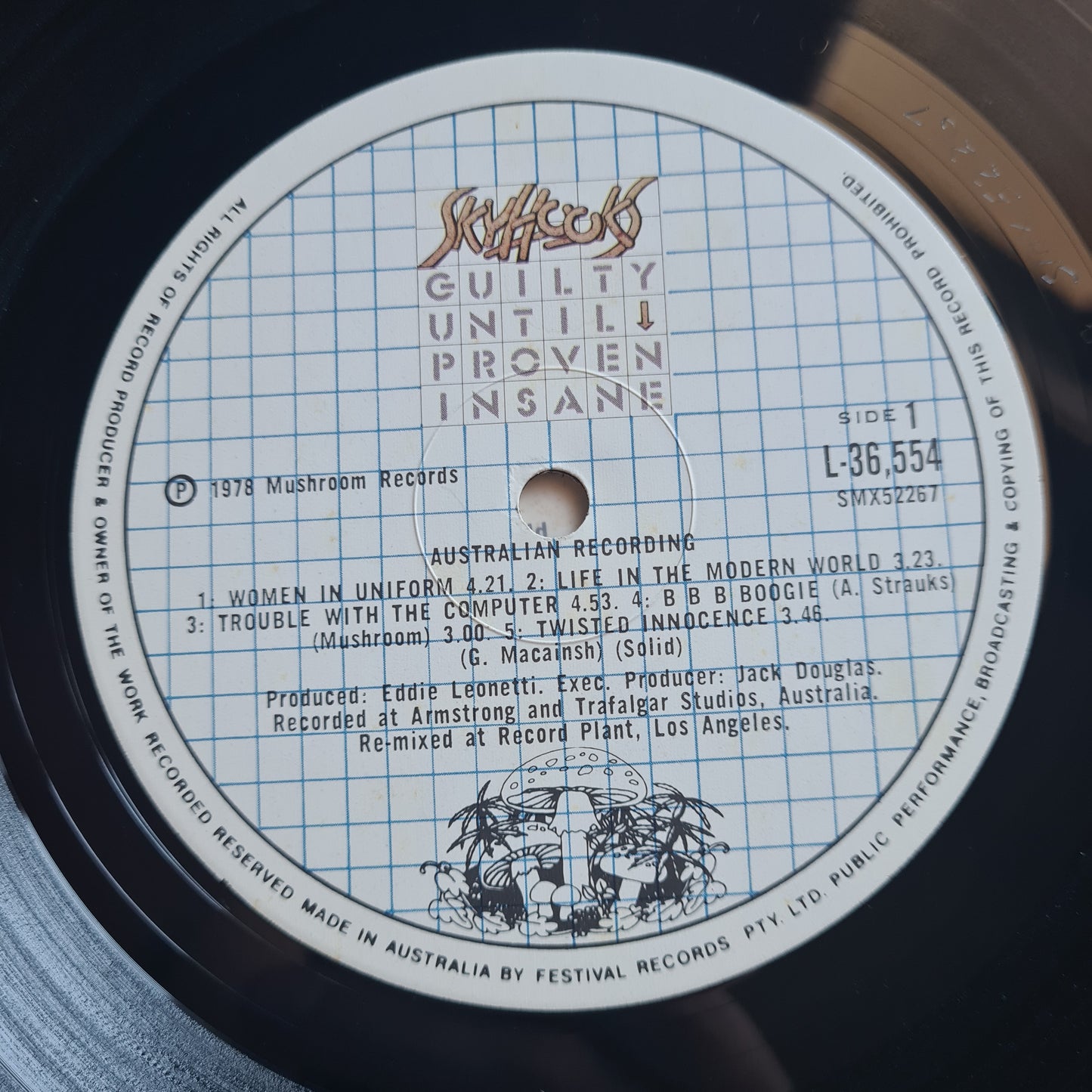 Skyhooks – Guilty Until Proven Insane - 1978 - Vinyl Record LP