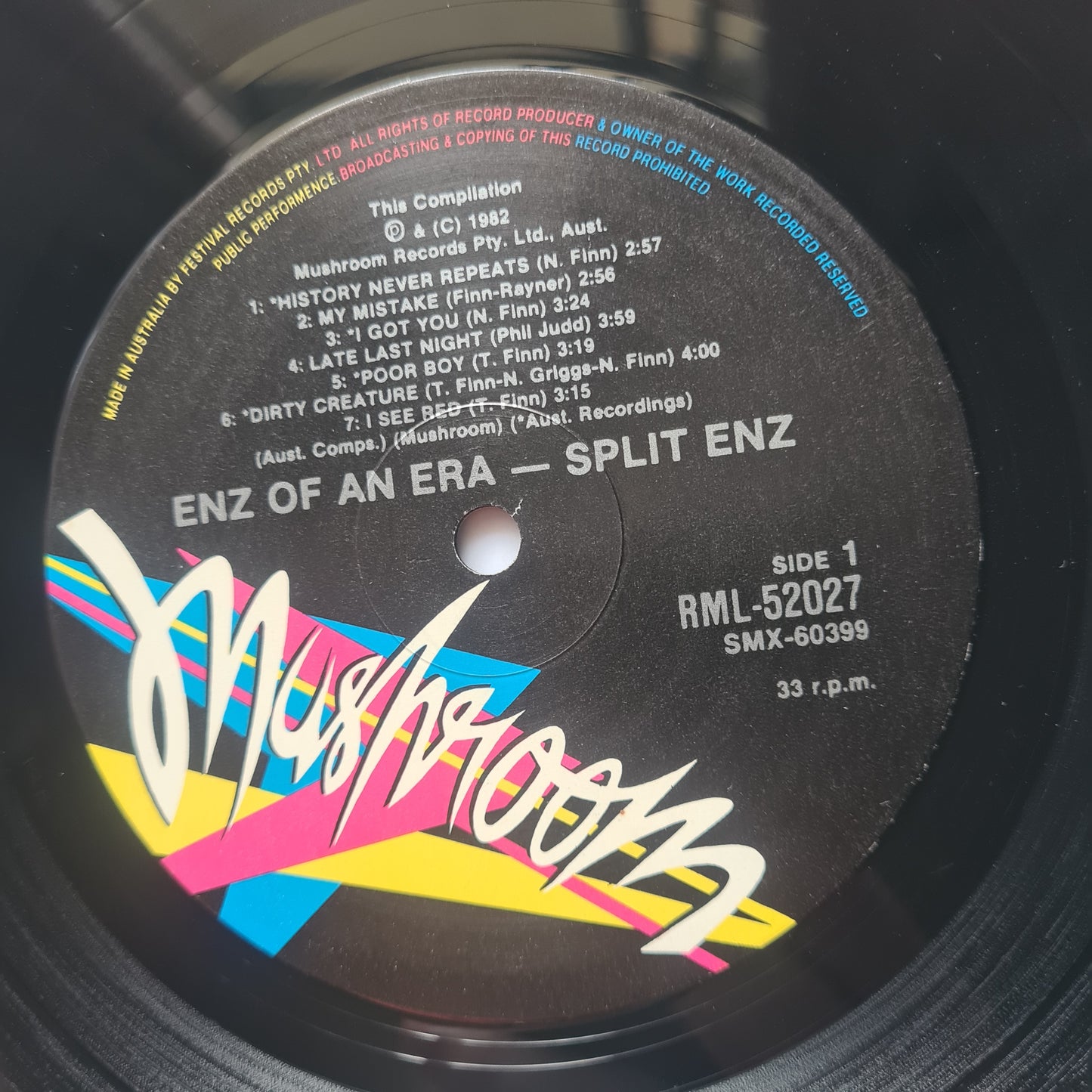 Split Enz – Enz Of An Era: Very Best Of 1975 to 1982 - 1982 - Vinyl Record LP (with poster)