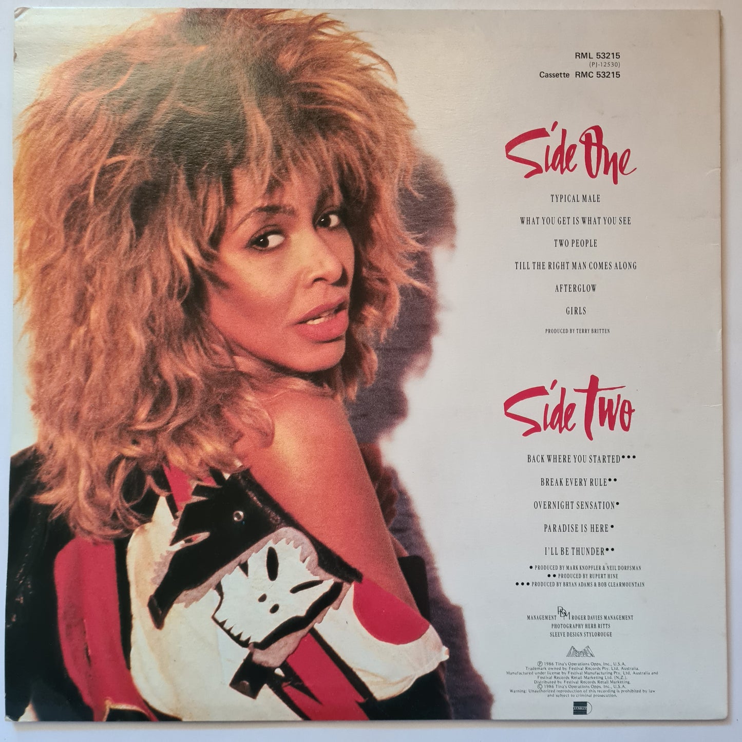 Tina Turner – Break Every Rule - 1986 - Vinyl Record LP