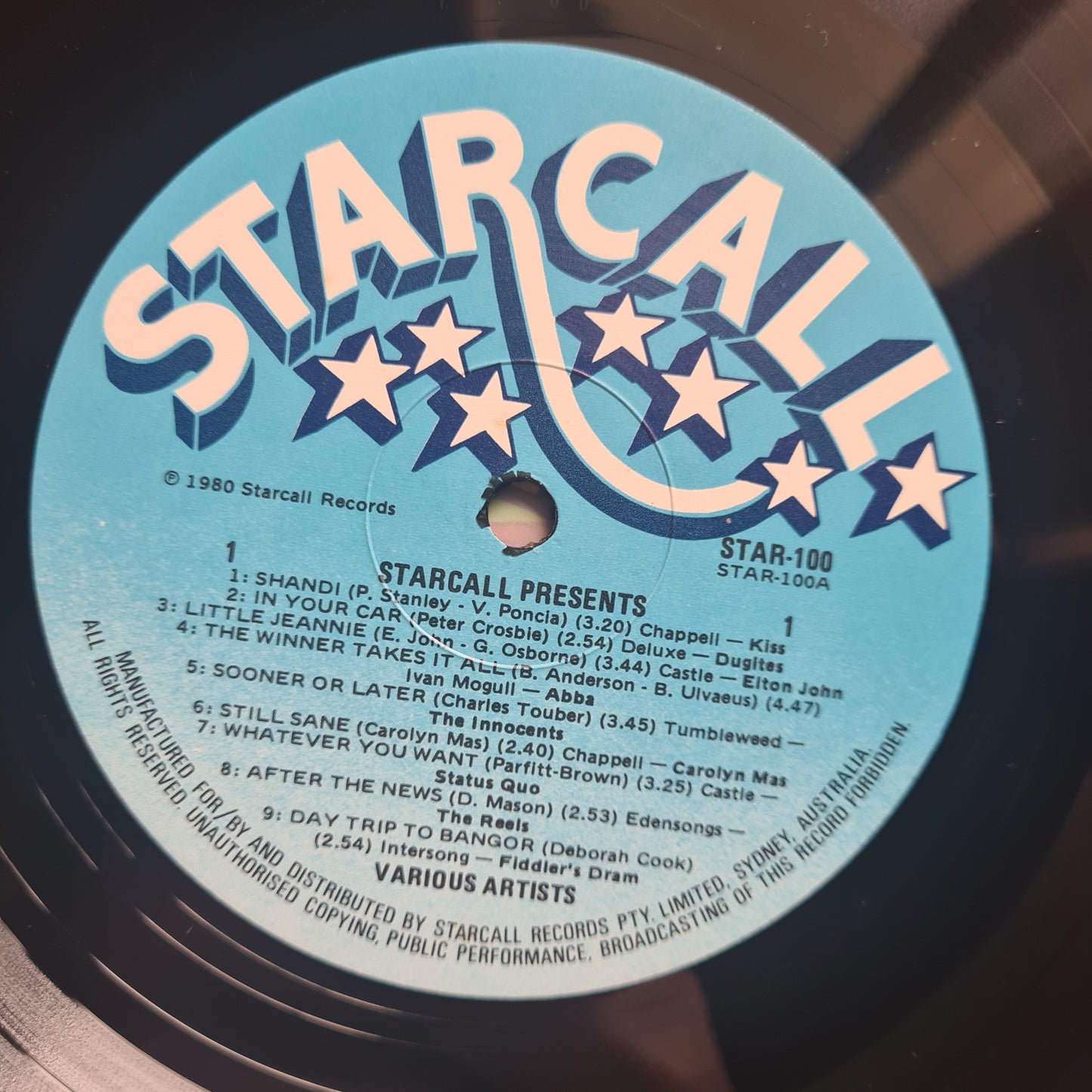 Various Artists (KISS, etc) – Starcall - 1980 - Vinyl Record LP
