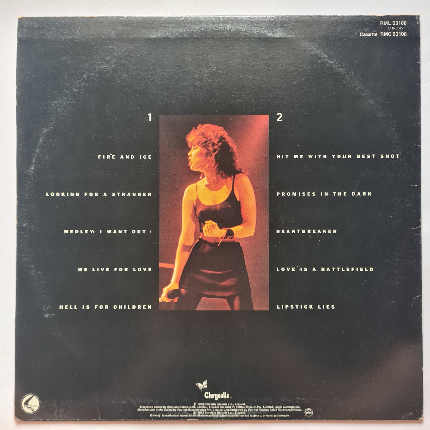 Pat Benatar – Live From Earth - 1983 - Vinyl Record LP