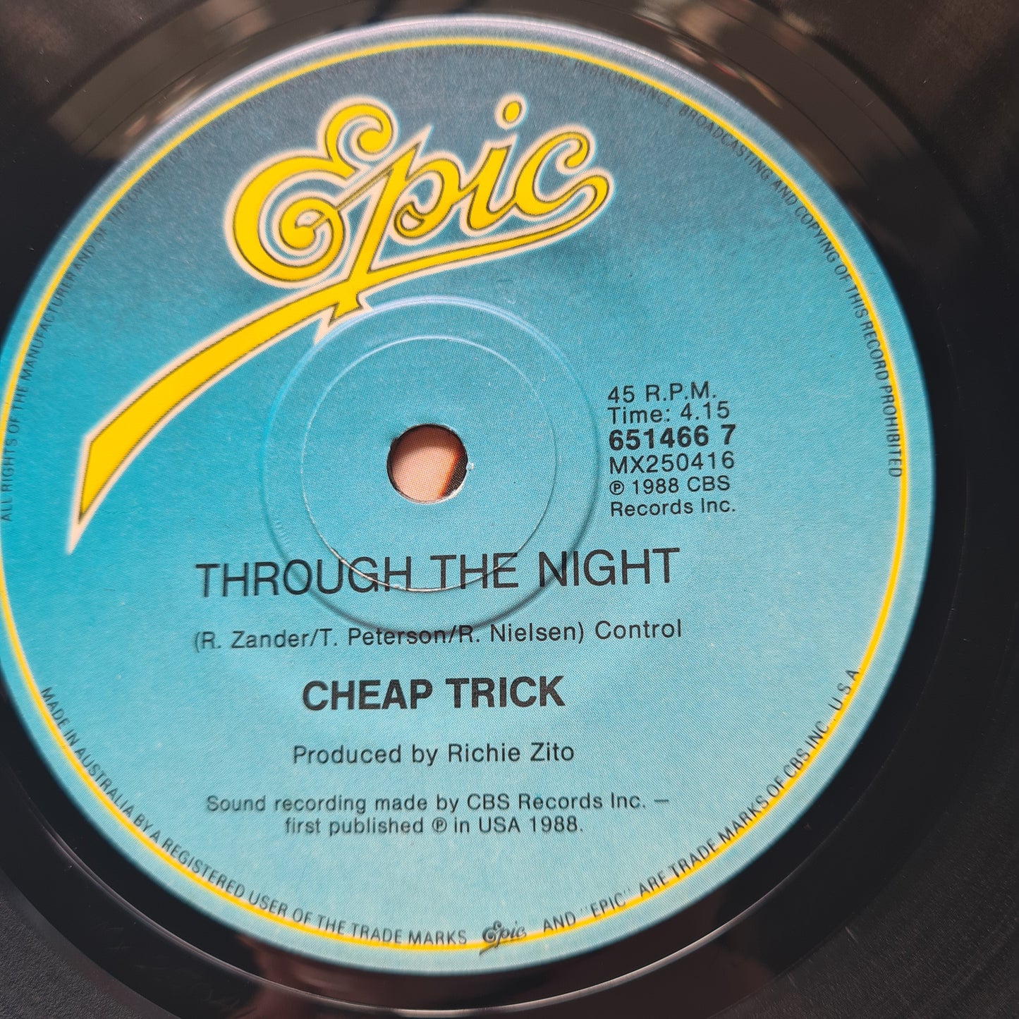 Cheap Trick - The Flame/ Through The Night - 1988 - Vinyl Record 7" Single - 45 RPM