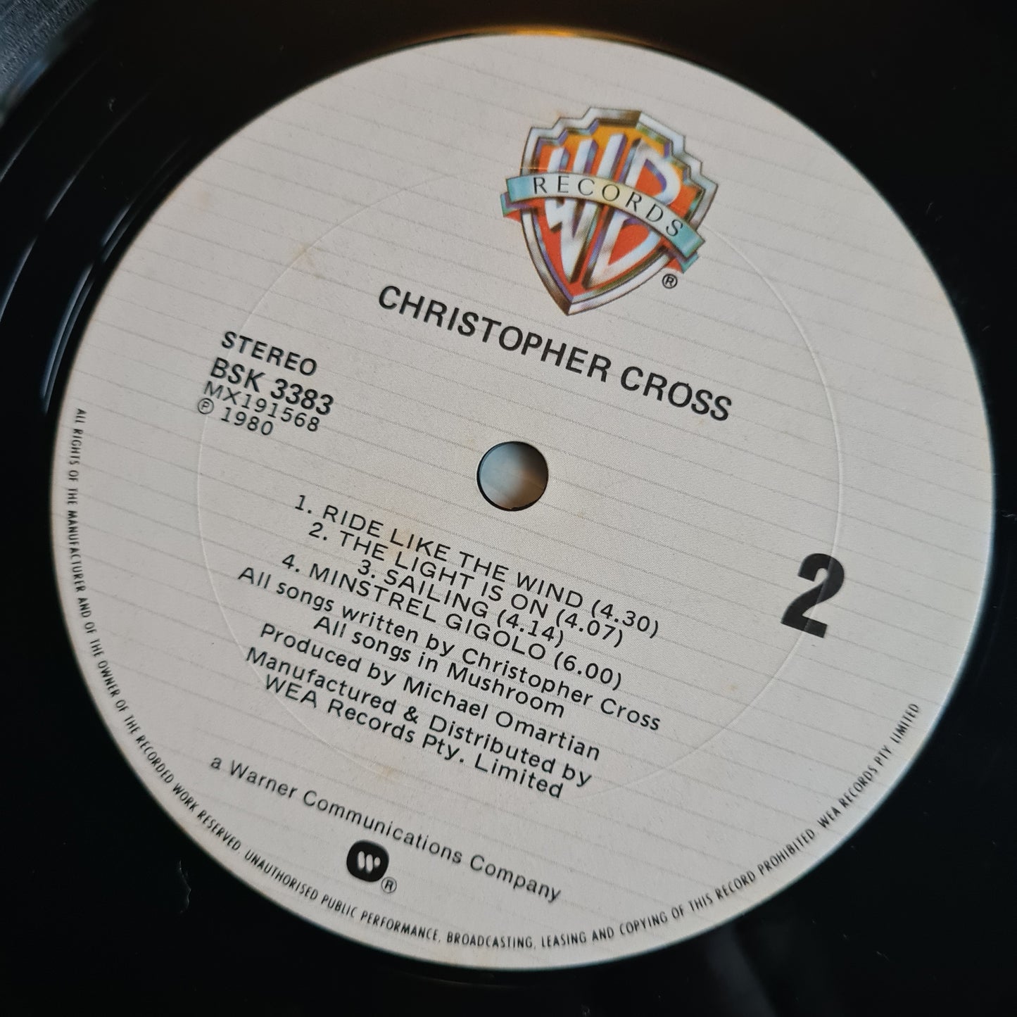 Christopher Cross – Christopher Cross - 1979 - Vinyl Record LP