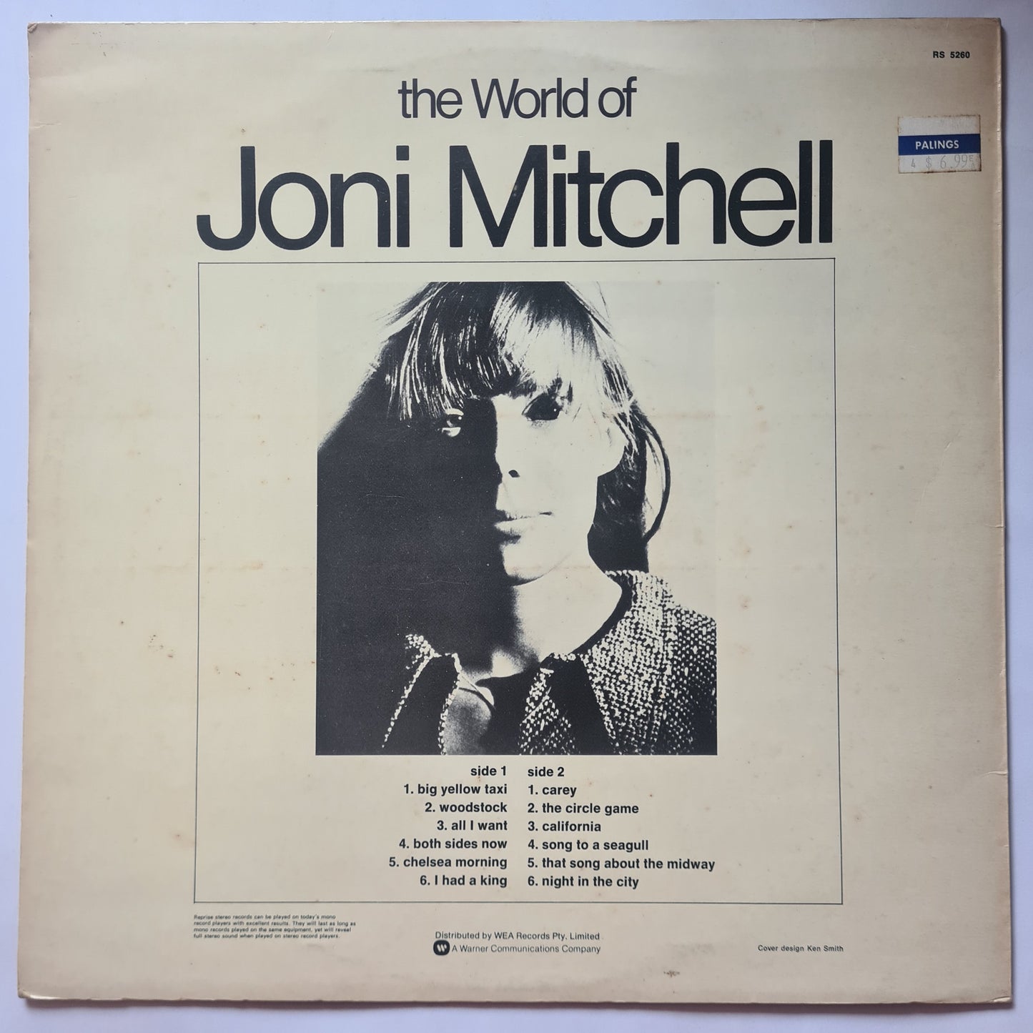 Joni Mitchell – The World Of Joni Mitchell - 1971 (Australian Pressing) - Vinyl Record LP