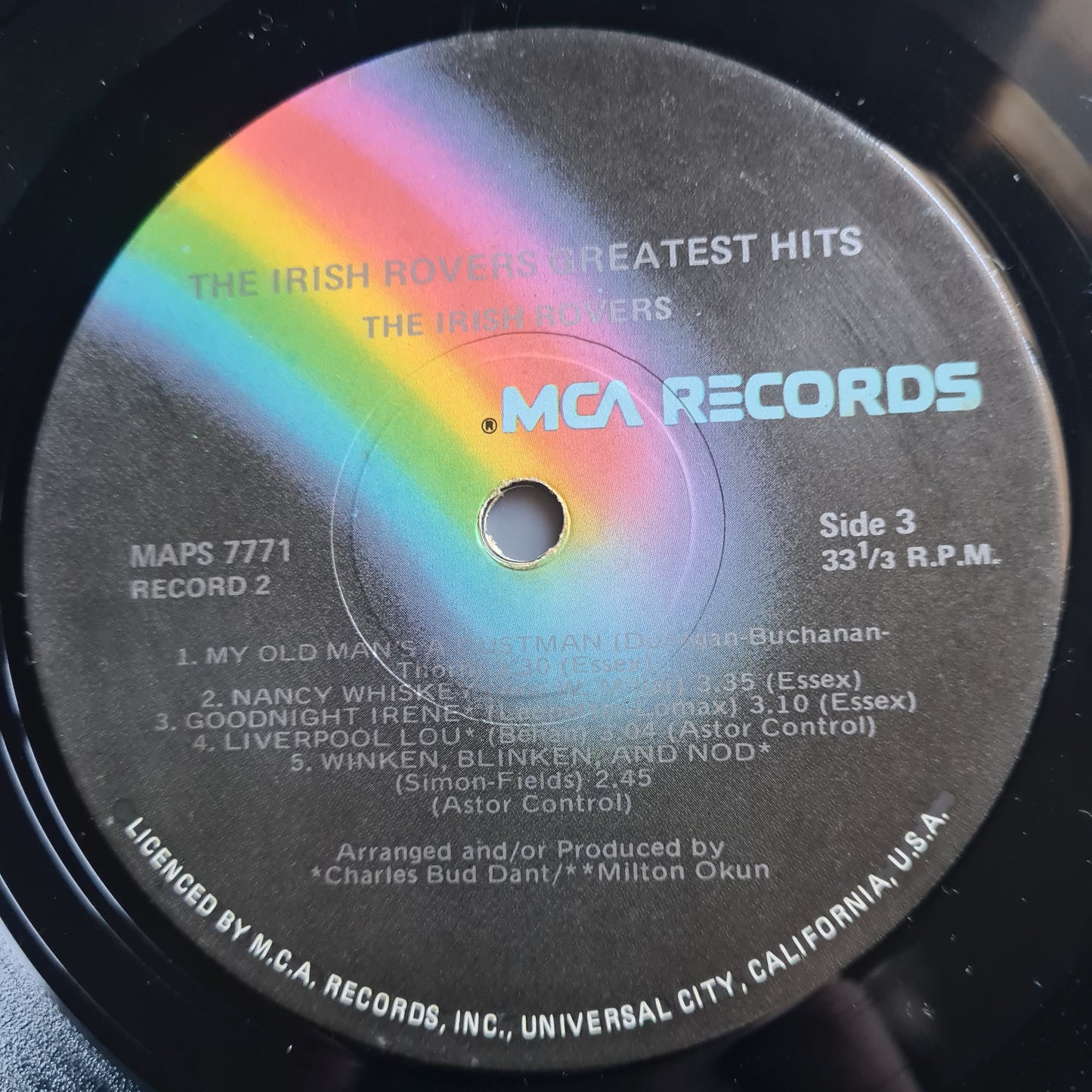 The Irish Rovers – Greatest Hits - 1974 - Vinyl Record 2LP