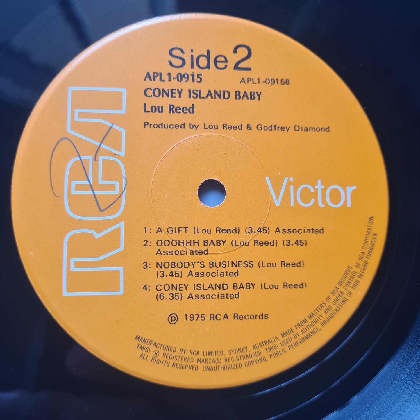 Lou Reed – Coney Island Baby - 1976 - Vinyl Record LP