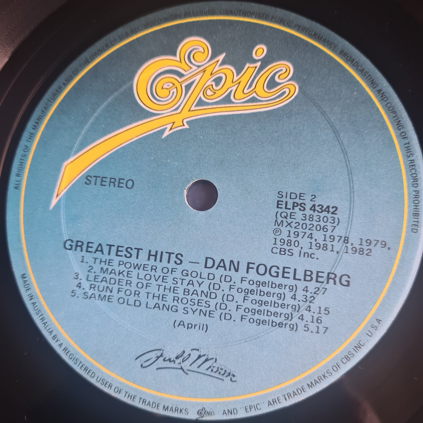 Dan Fogelberg – Greatest Hits - 1982 - Vinyl Record LP