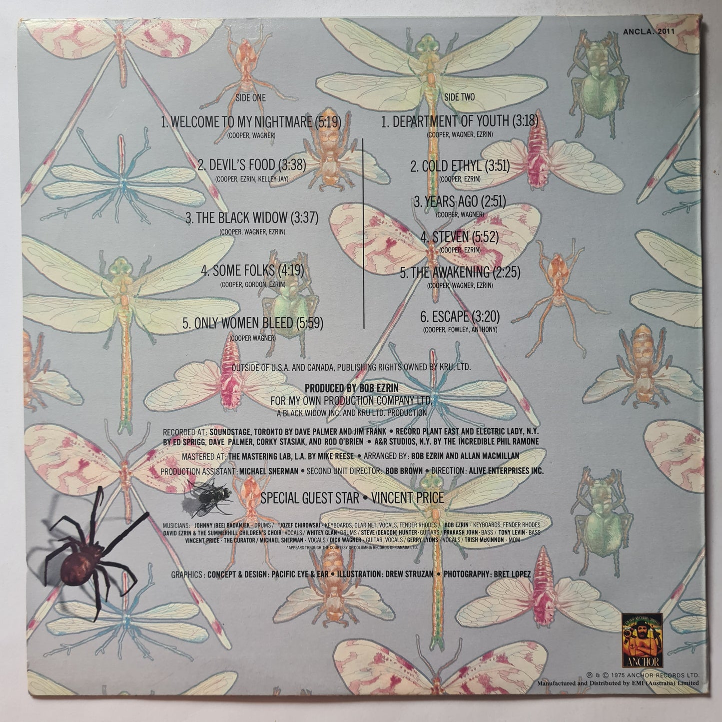 Alice Cooper – Welcome To My Nightmare - 1975 - Vinyl Record LP