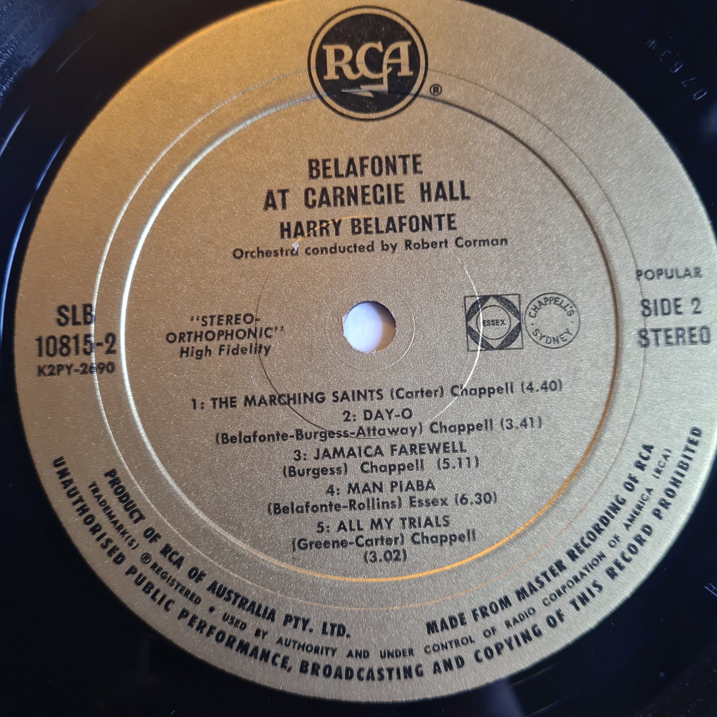 Harry Belafonte – Belafonte At Carnegie Hall: The Complete Concert - 1959 - Vinyl Record 2LP