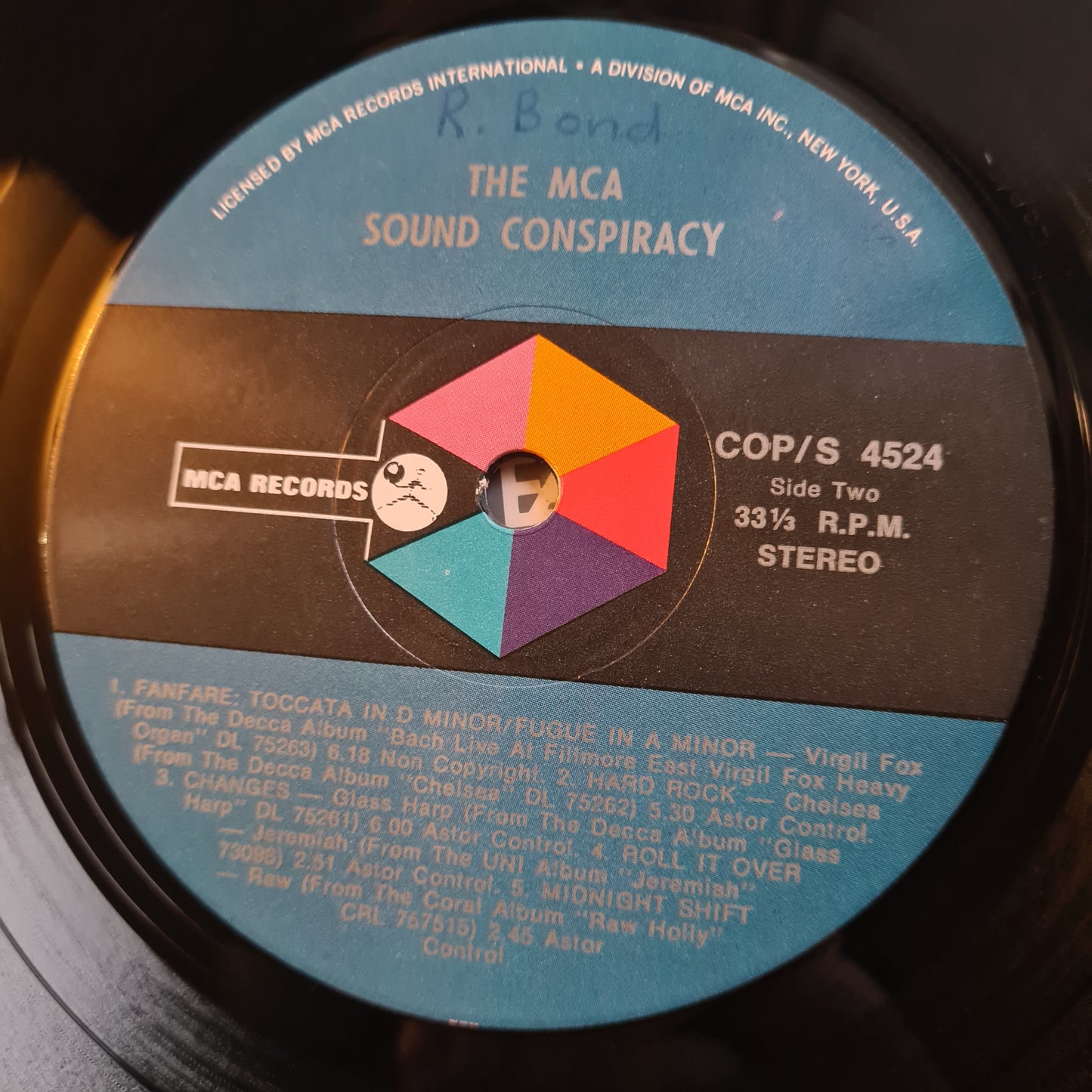 Various – The MCA Sound Conspiracy - 1971 - Vinyl Record LP (featuring: Chelsea w/ Peter Criss from KISS)