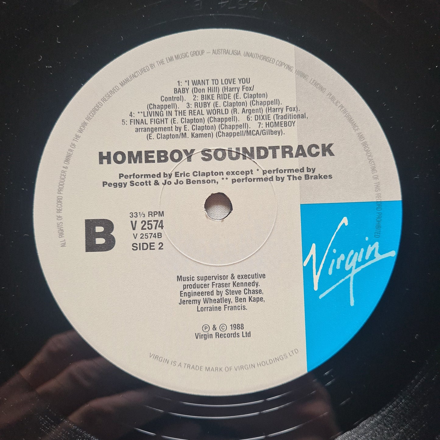 Eric Clapton – Homeboy (Soundtrack) - 1988 - Vinyl Record