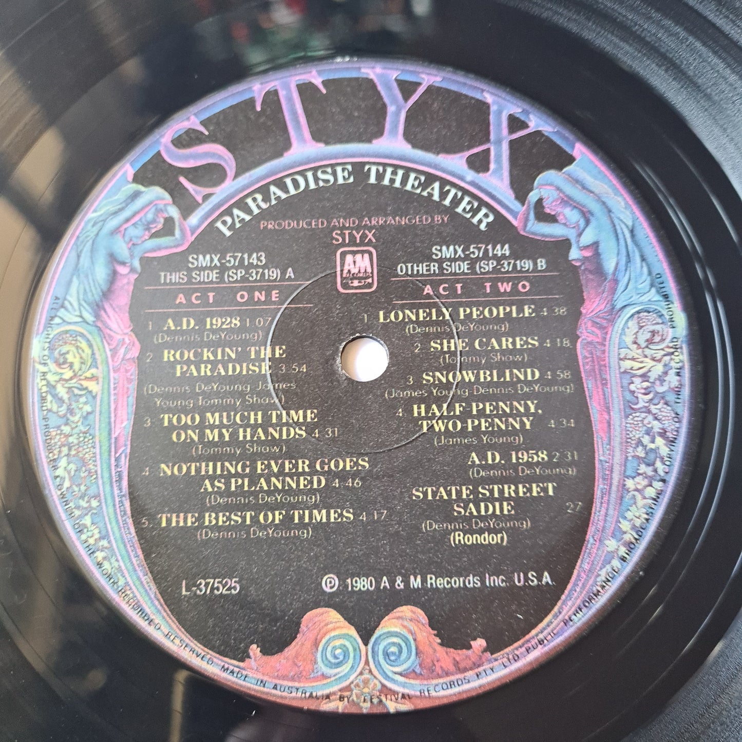 Styx – Paradise - 1981 (Laser-etched Vinyl) - Vinyl Record