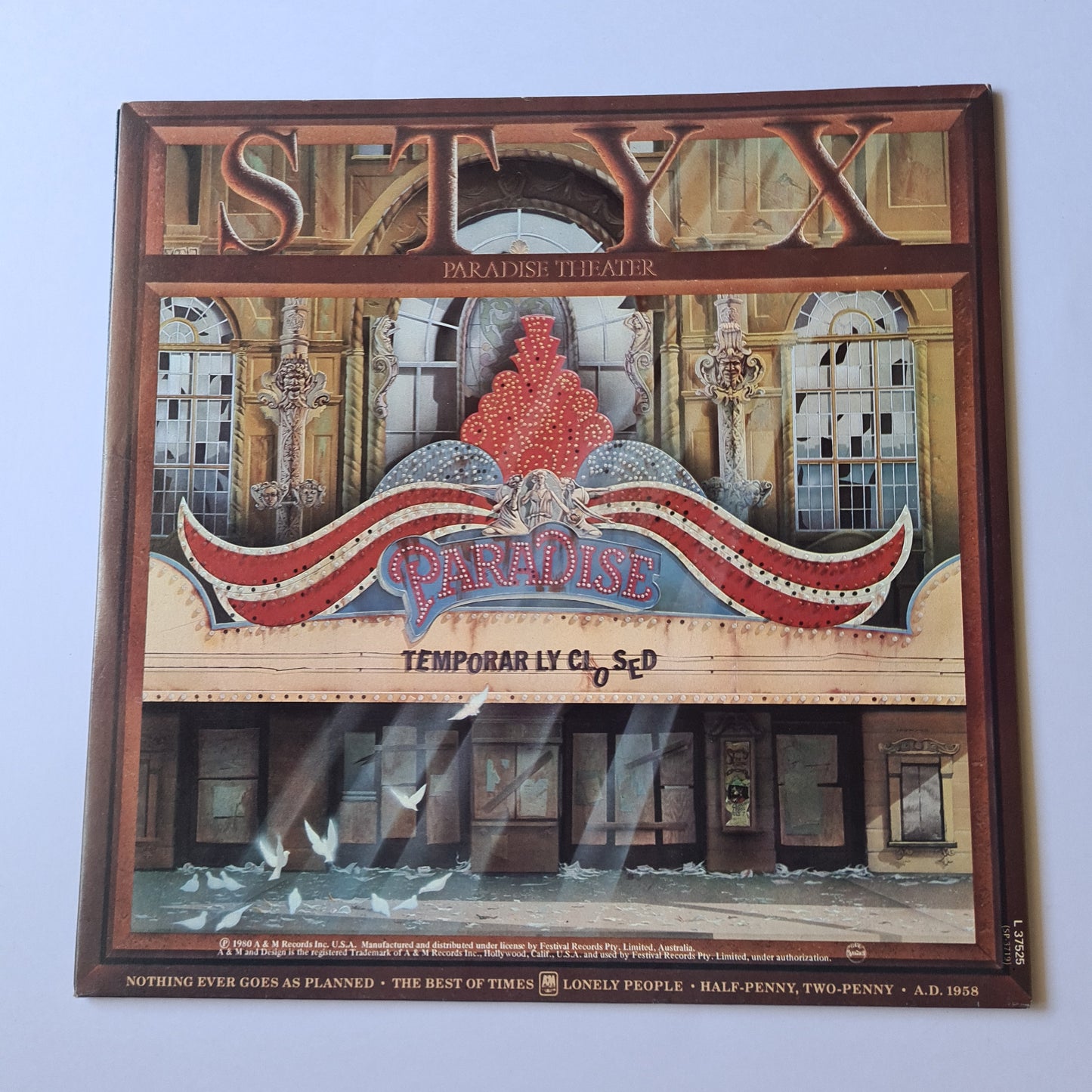 Styx – Paradise - 1981 (Laser-etched Vinyl) - Vinyl Record