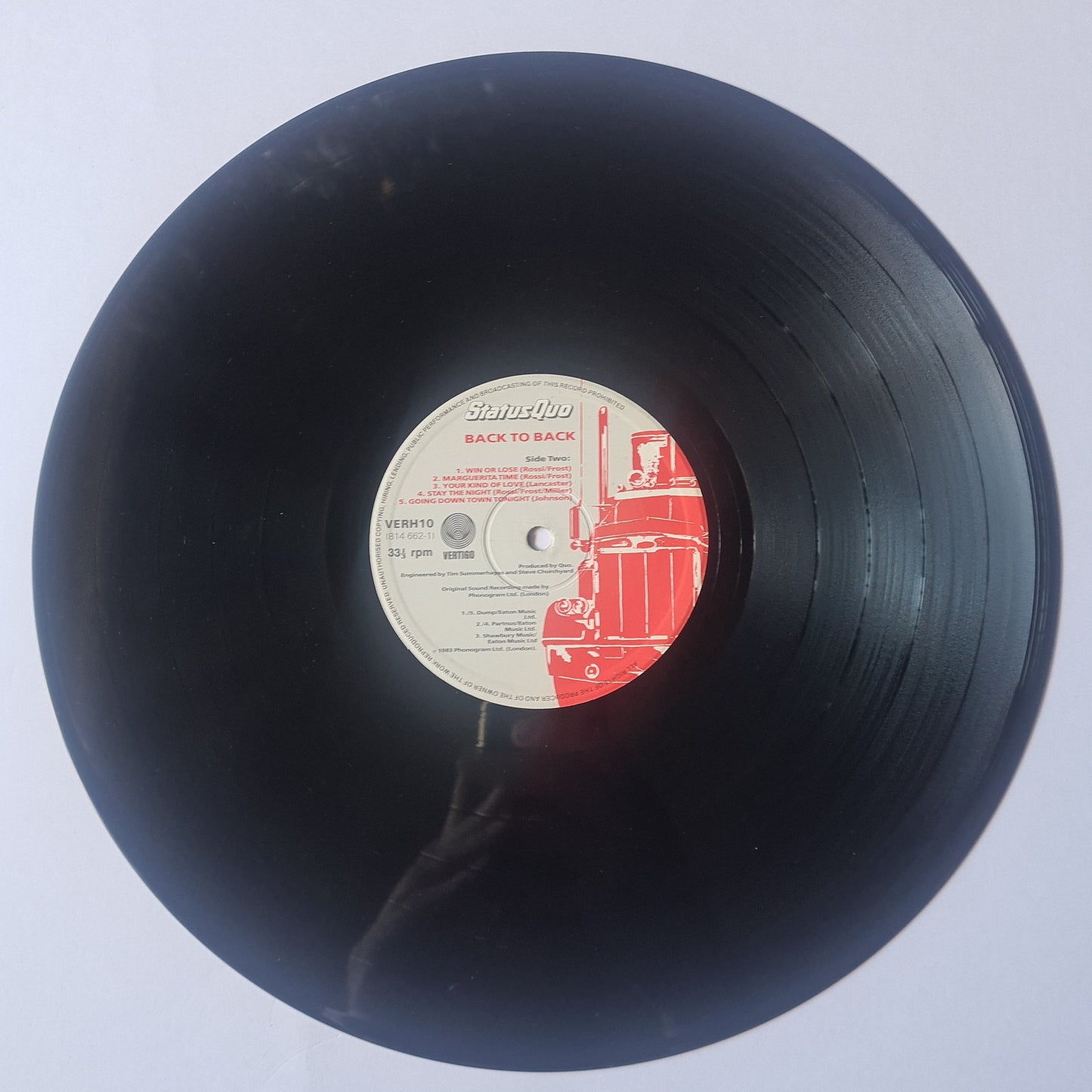 Status Quo – Back To Back - 1983 - Vinyl Record