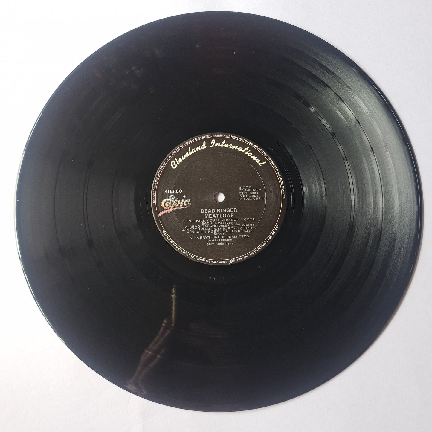 Meat Loaf – Dead Ringer For Love - 1981 - Vinyl Record