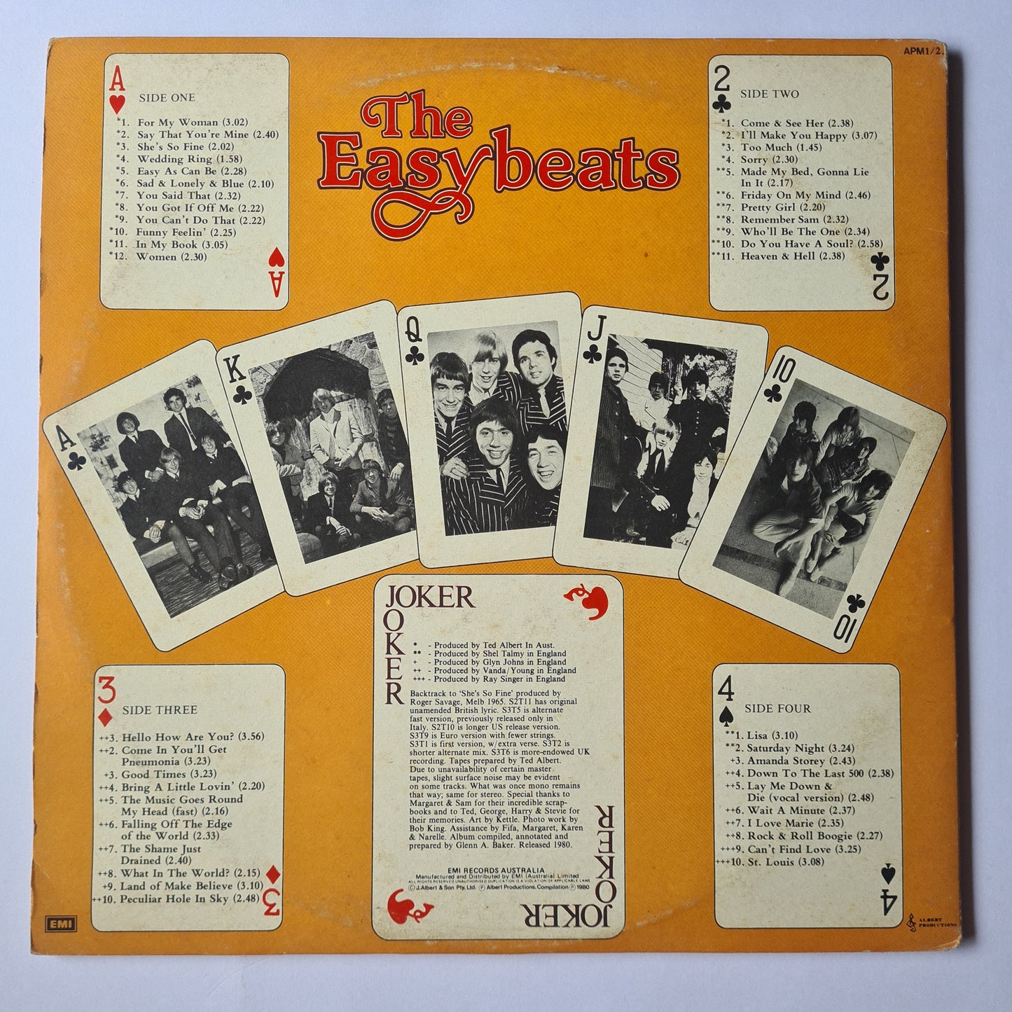 The Easybeats – Absolute Anthology 1965 to 1969 - 1980 (Gatefold Greatest Hits 2LP)- Vinyl Record