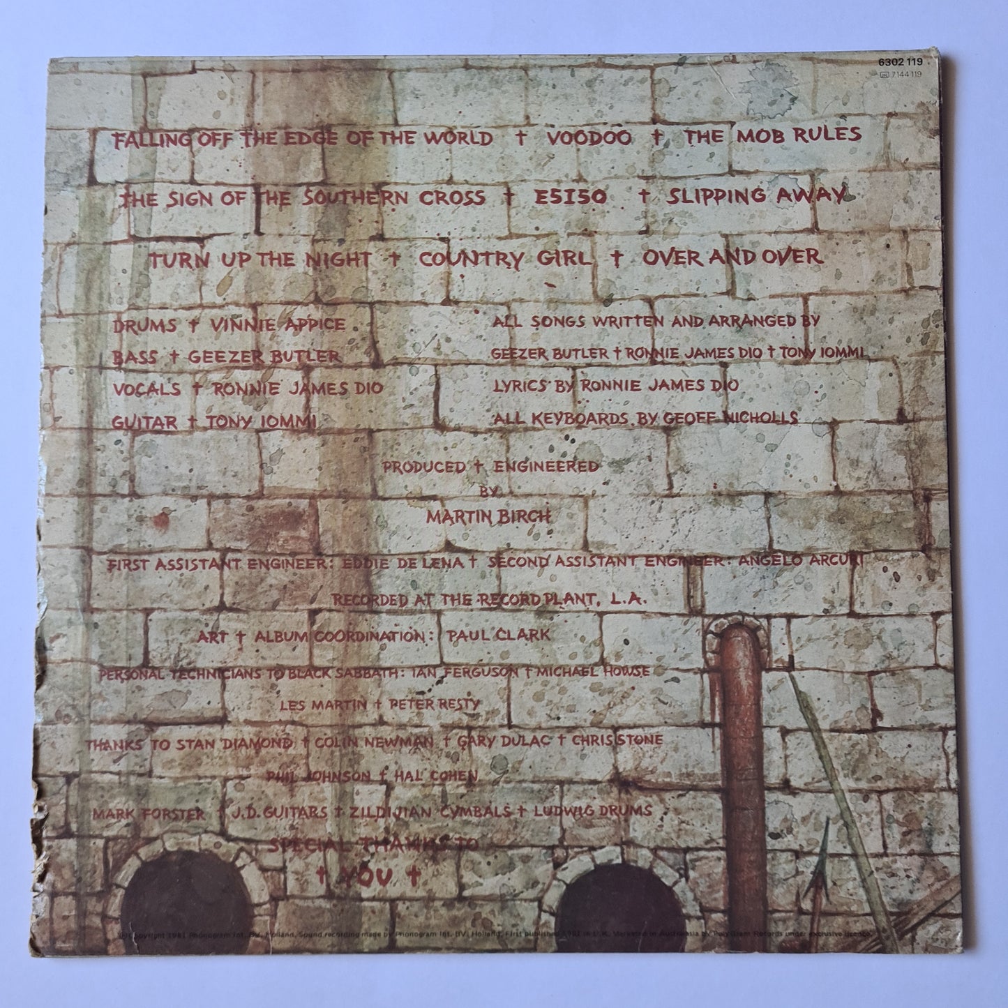 Black Sabbath – Mob Rules - 1981 - Vinyl Record