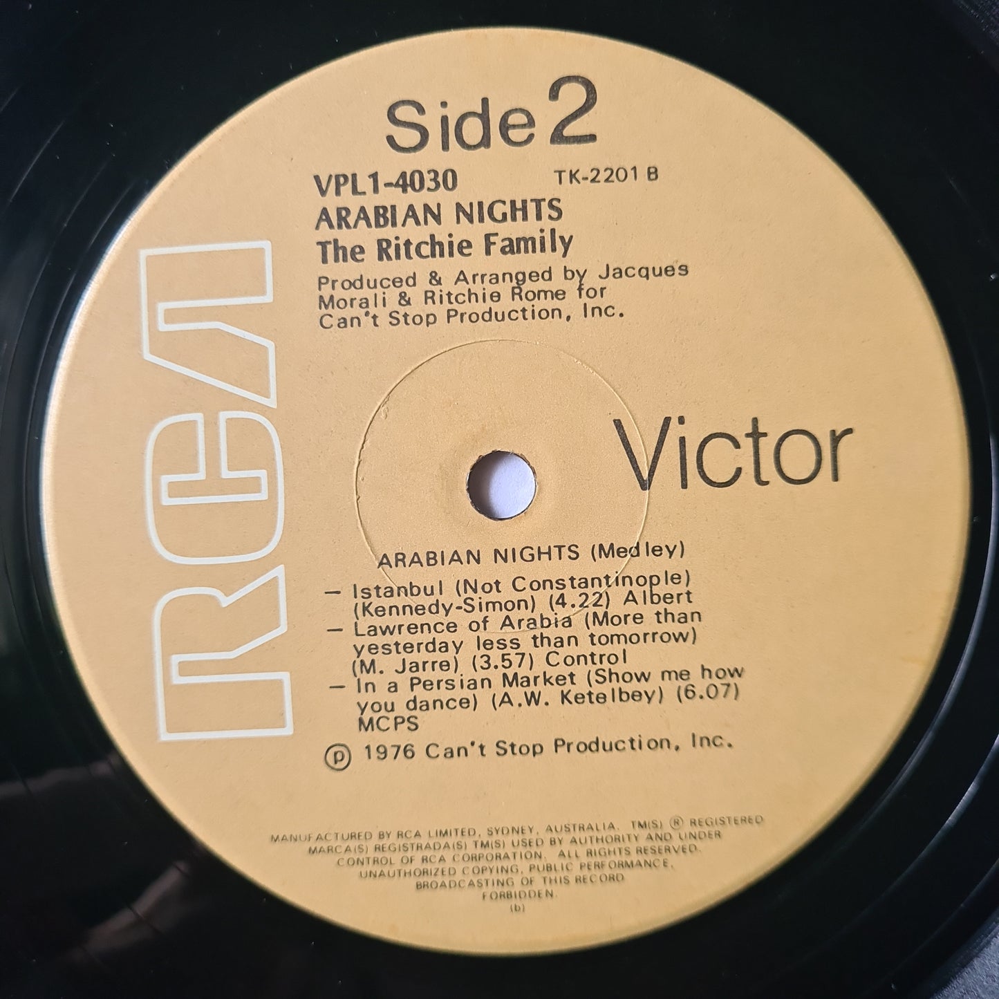 The Ritchie Family – Arabian Nights - 1976 - Vinyl Record LP