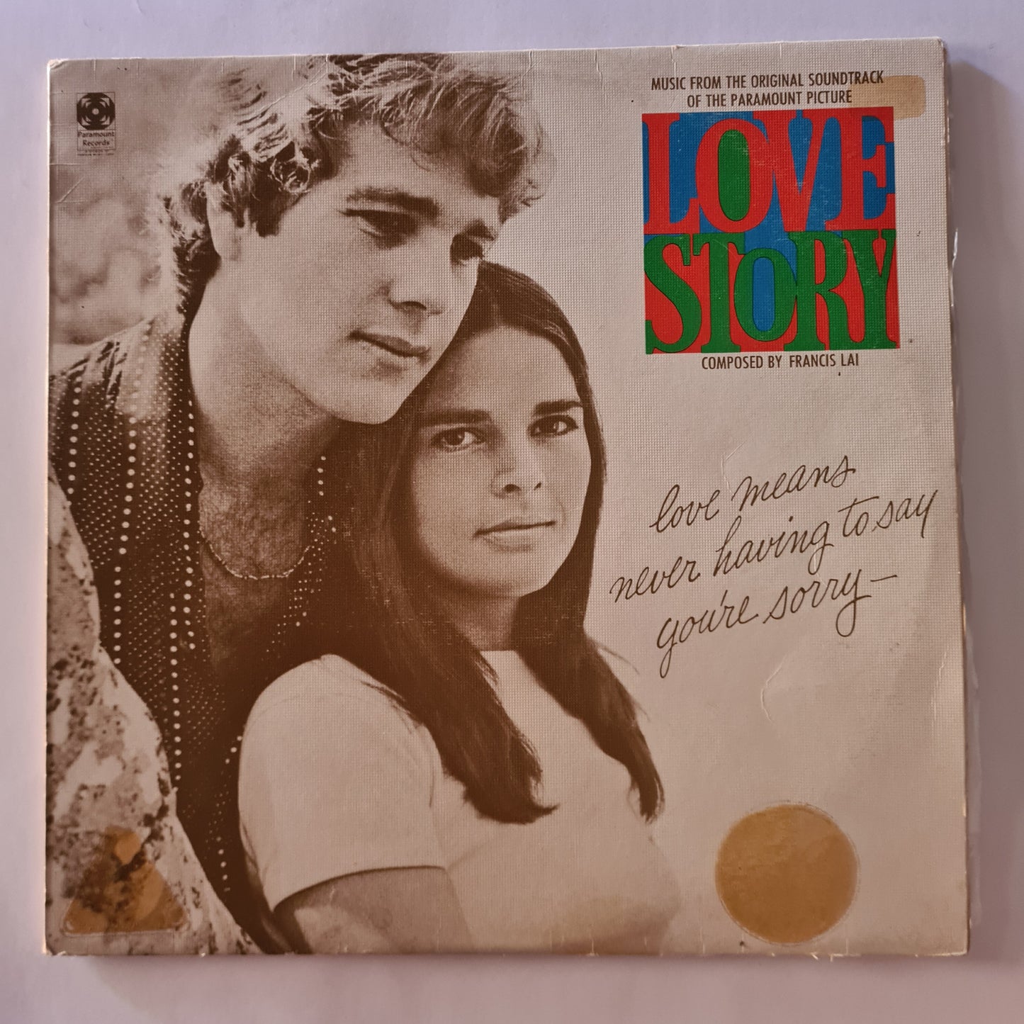 CLEARANCE STOCK! SOUNDTRACK: LOVE STORY - VINYL RECORD