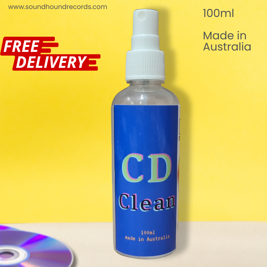 CD Clean: 100ml CD Cleaning Solution Spray (with microfibre towel) - ★FREE POSTAGE★