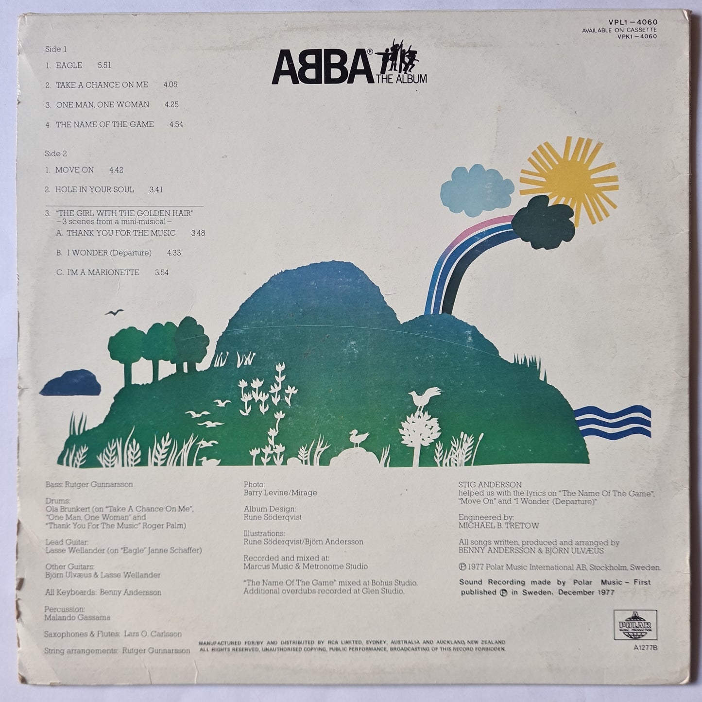 Abba  – The Album - 1977 - Vinyl Record