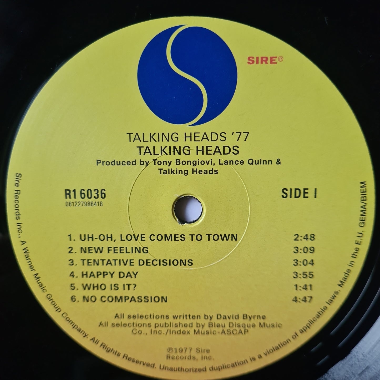 Talking Heads– Talking Heads: 77 - 1977 (2009: 180g Pressing) - Vinyl Record