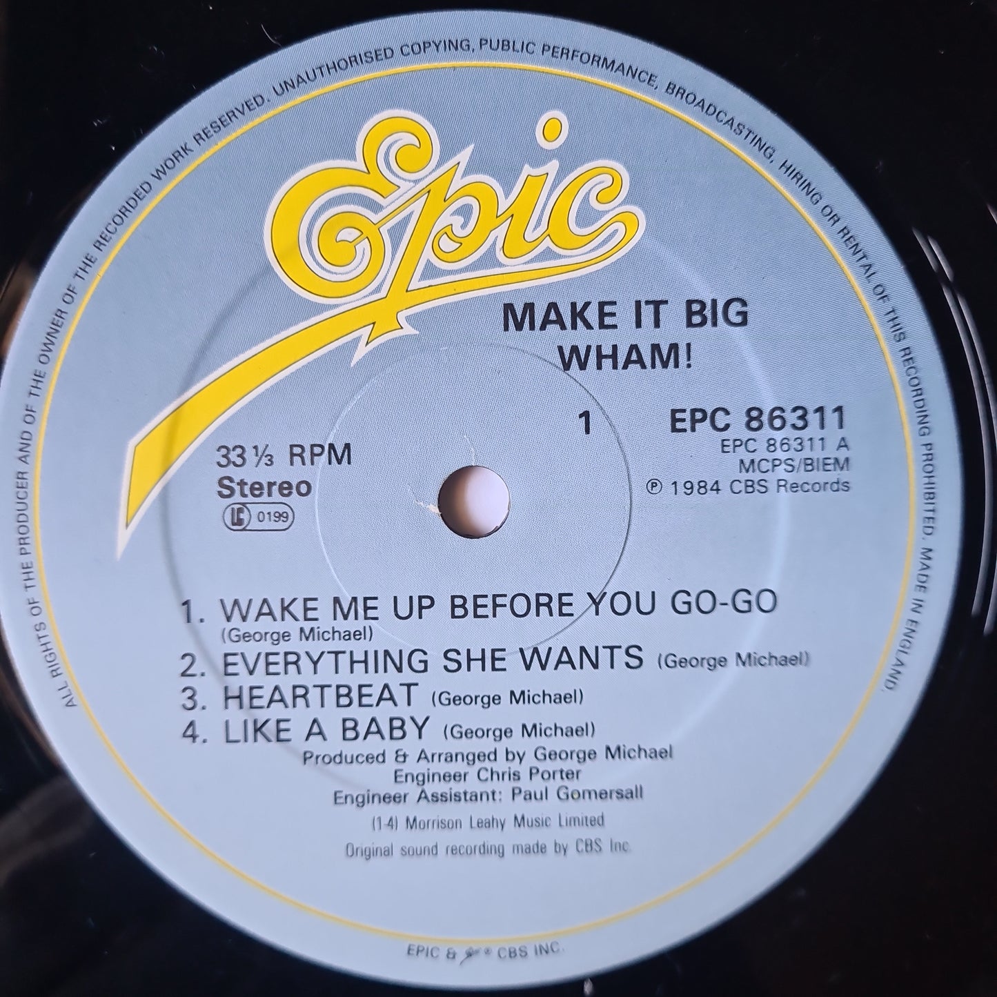 Wham! – Make It Big - 1985 - Vinyl Record