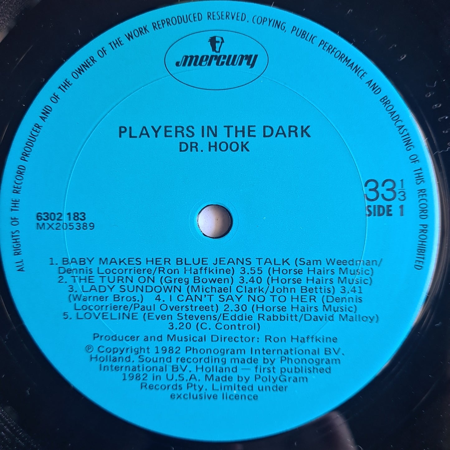 Dr Hook – Players In The Dark - 1982 - Vinyl Record