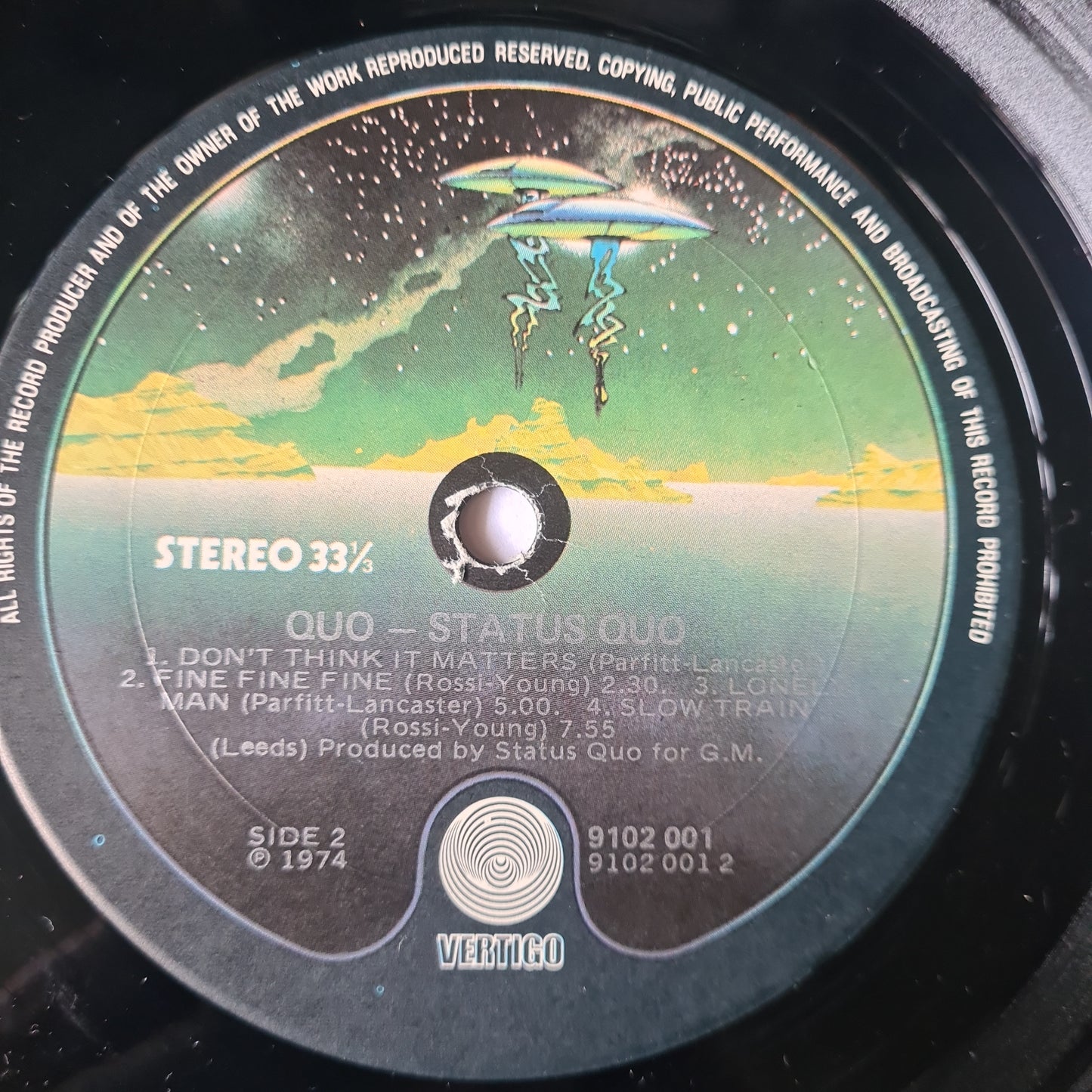 Status Quo – Quo - 1974 - Vinyl Record