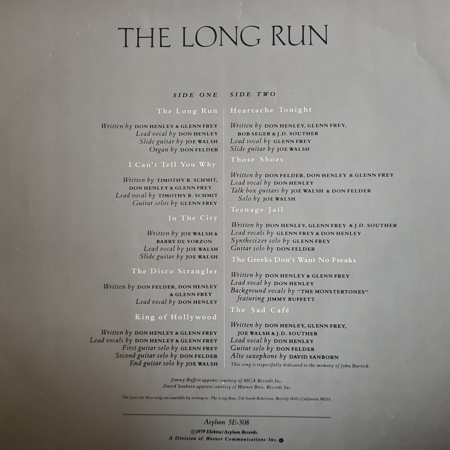 The Eagles  – The Long Run - 1979 (Gatefold)