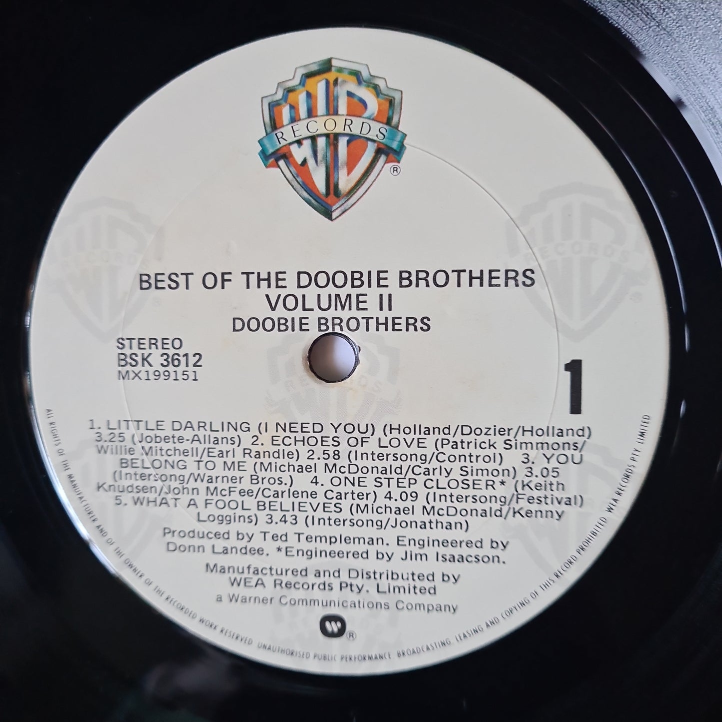Doobie Brothers – Best Of The Doobies Volume 2 - 1981 - Vinyl Record