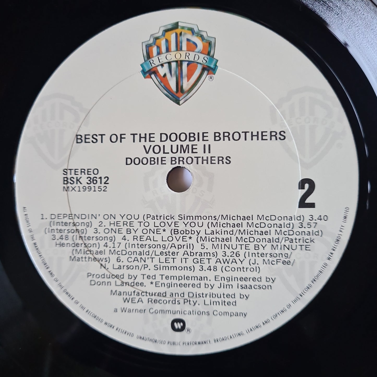 Doobie Brothers – Best Of The Doobies Volume 2 - 1981 - Vinyl Record