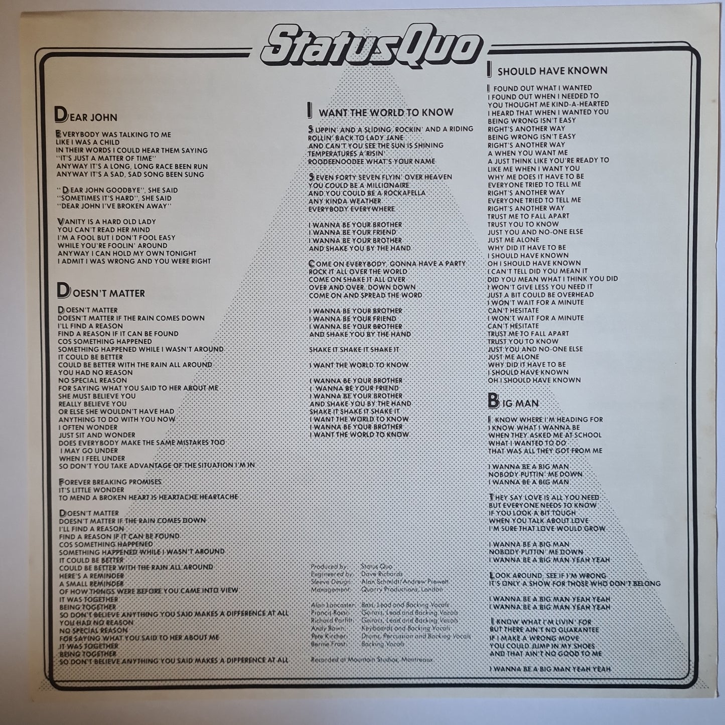 Status Quo – 1+9+8+2= X - 1982 - Vinyl Record