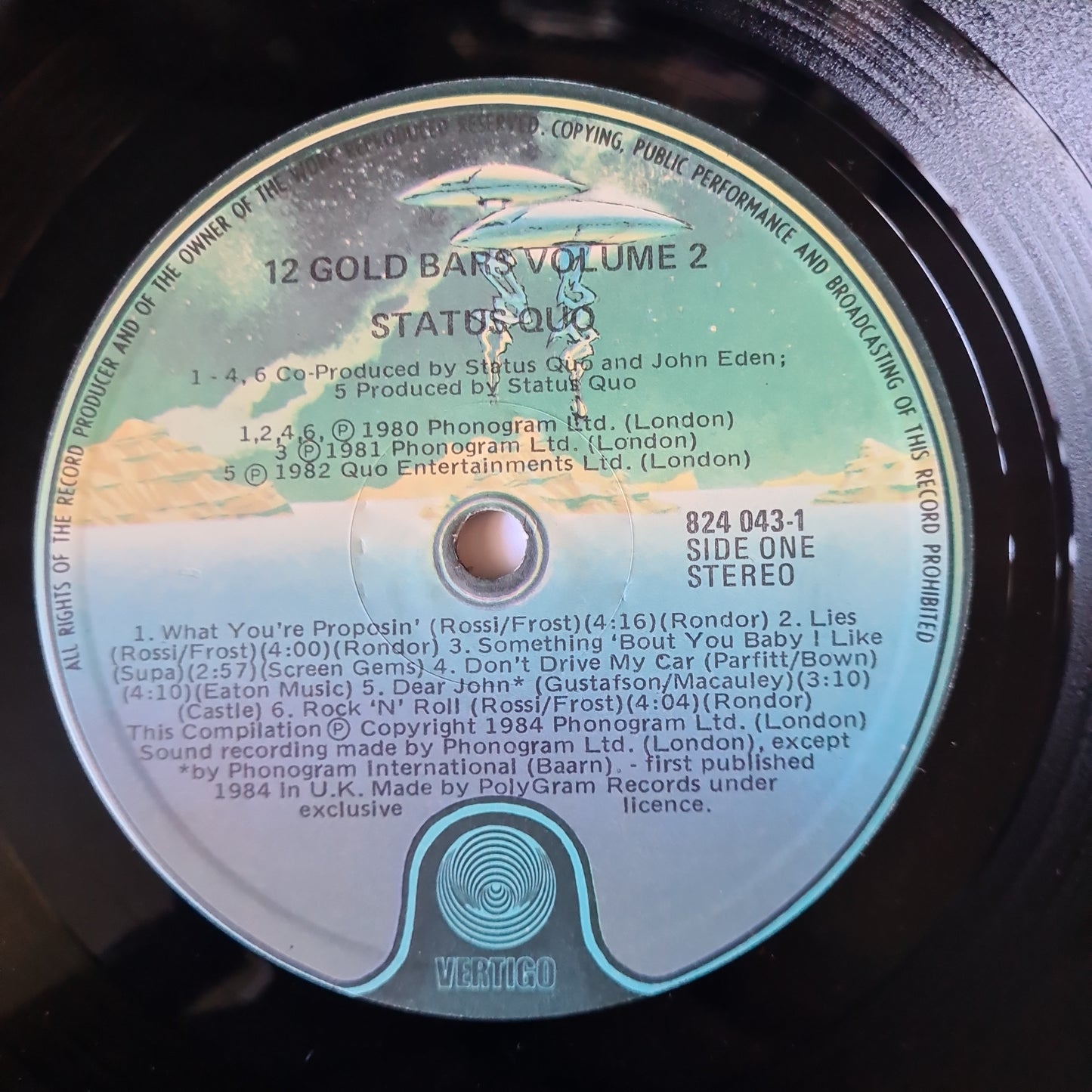 Status Quo – 12 Gold Bars Volume 2 (Greatest Hits) - 1984 - Vinyl Record