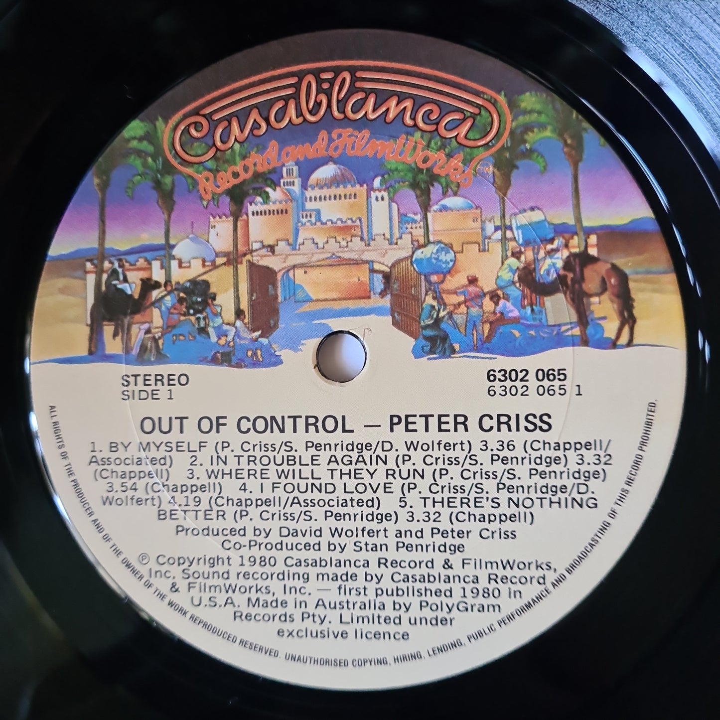 Peter Criss/ KISS – Out Of Control - 1980 - Vinyl Record