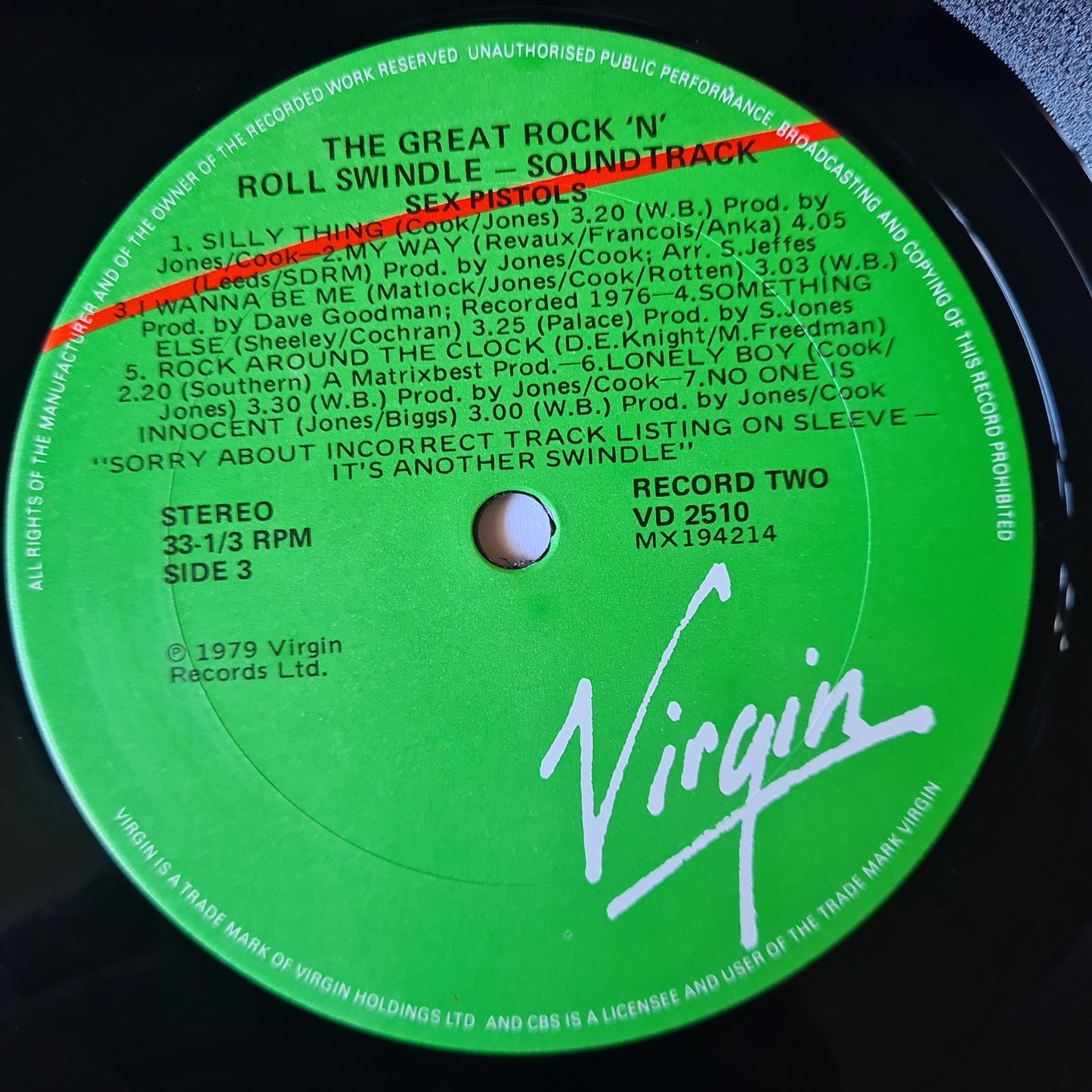 Sex Pistols – The Great Rock 'N' Roll Swindle - 1981 (2LP Gatefold) - Vinyl Record