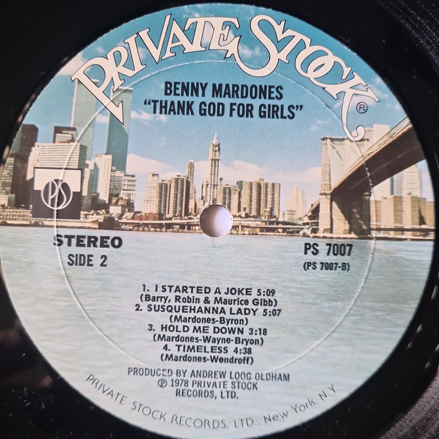 Benny Mardones – Thank God For Girls - 1978 - Vinyl Record