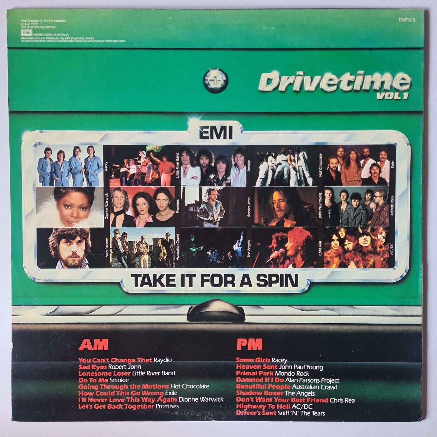 Various Artists/Hits album - Drivetime Vol 1  - 1979 - Vinyl Record