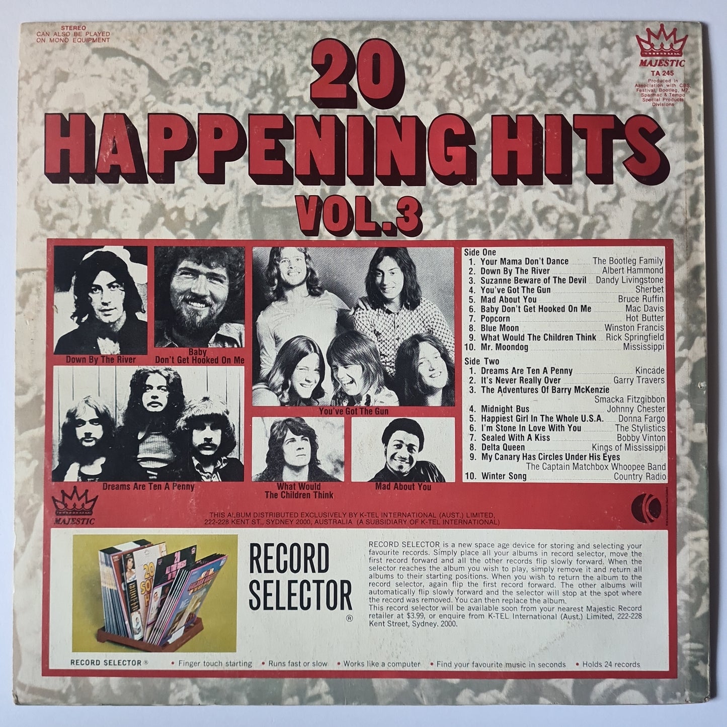 Various Artists/Hits album -20 Happening Hits Vol. 3 - 1973 - Vinyl Record