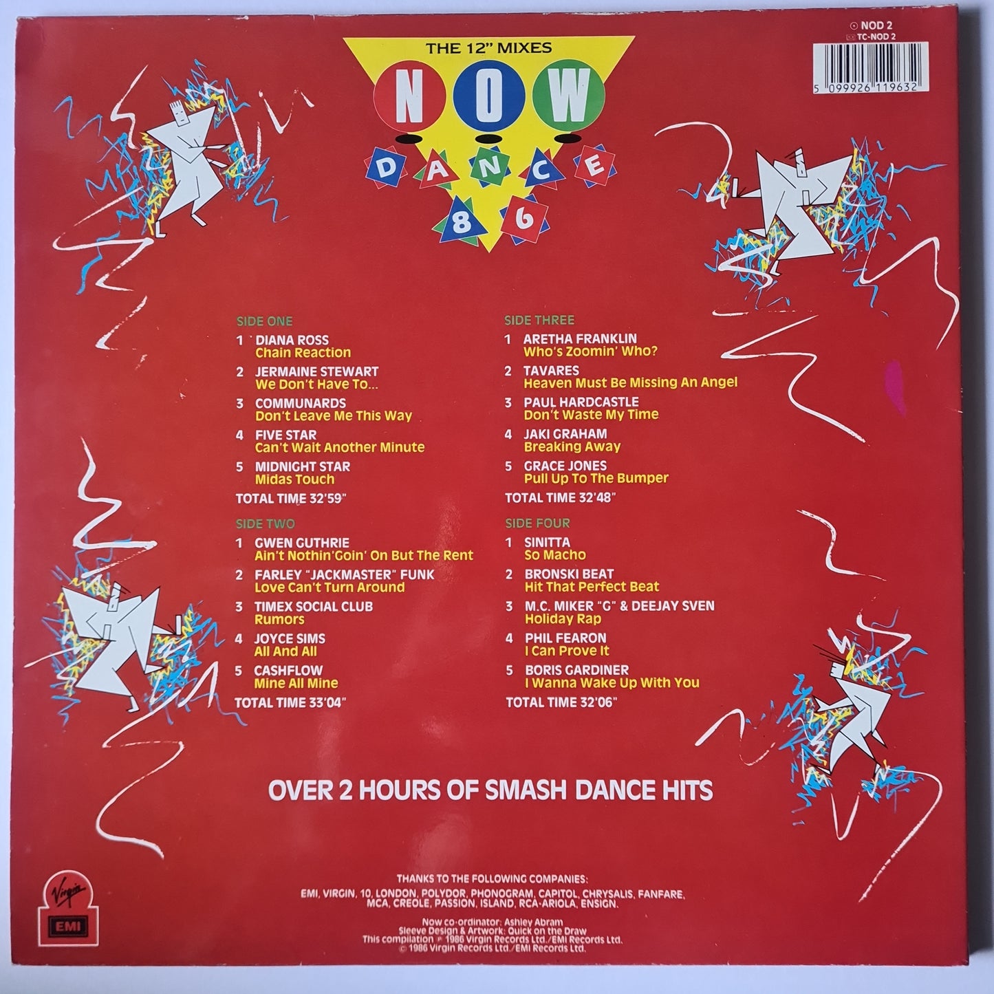 Various Artists/Hits album - Now Dance 86: The 12" Mixes - 1986 (2LP gatefold) - Vinyl Record