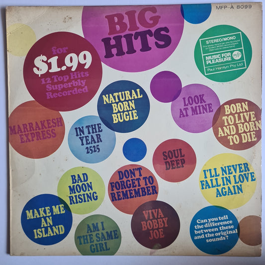 Various Artists/Hits album - Big Hits - 1969 - Vinyl Record