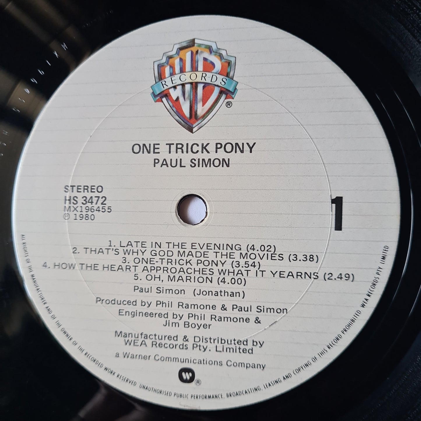 Paul Simon – One Trick Pony - 1980 - Vinyl Record