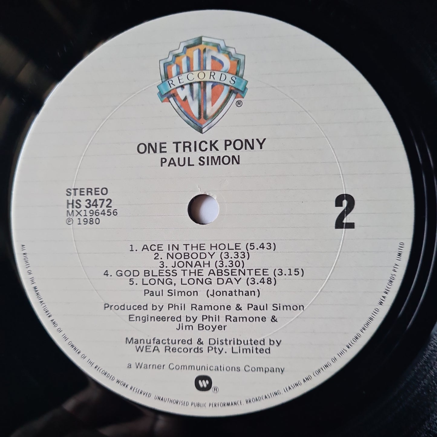 Paul Simon – One Trick Pony - 1980 - Vinyl Record