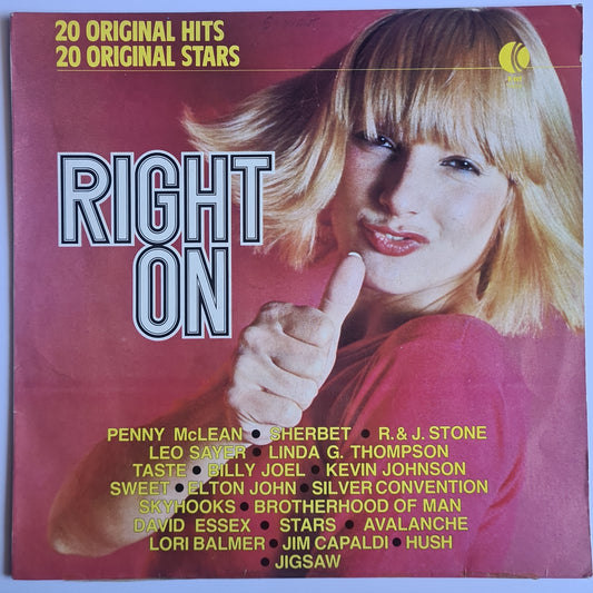 Various Artists/Hits album - Right On - 1976 - Vinyl Record