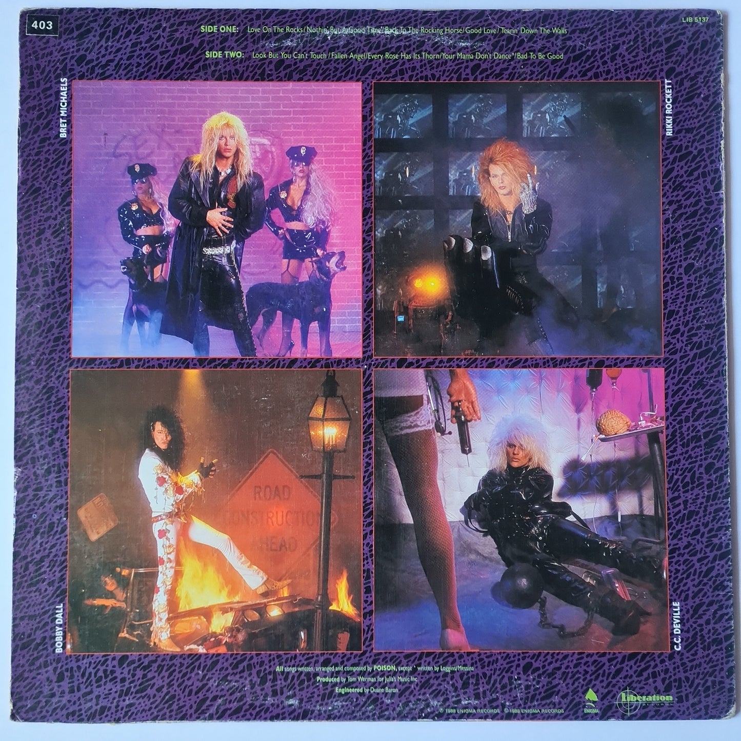 Poison – Open Up & Say... Ahh! - 1988 - Vinyl Record LP