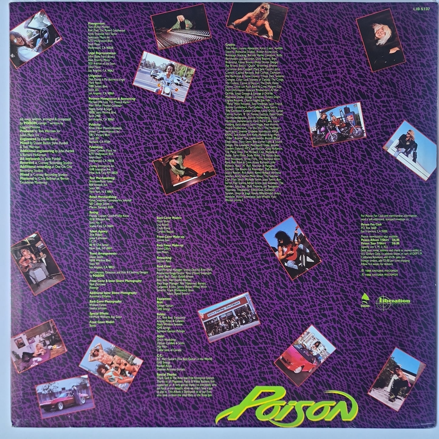 Poison – Open Up & Say... Ahh! - 1988 - Vinyl Record LP