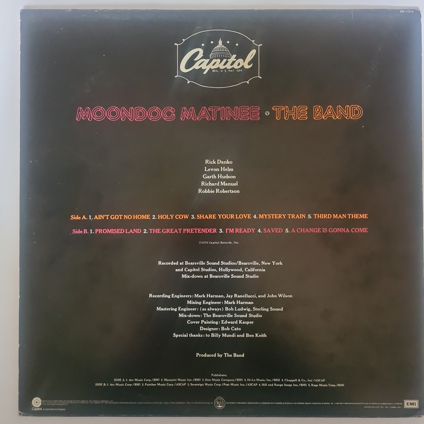 The Band – Moondog Matinee - 1973 - Vinyl Record