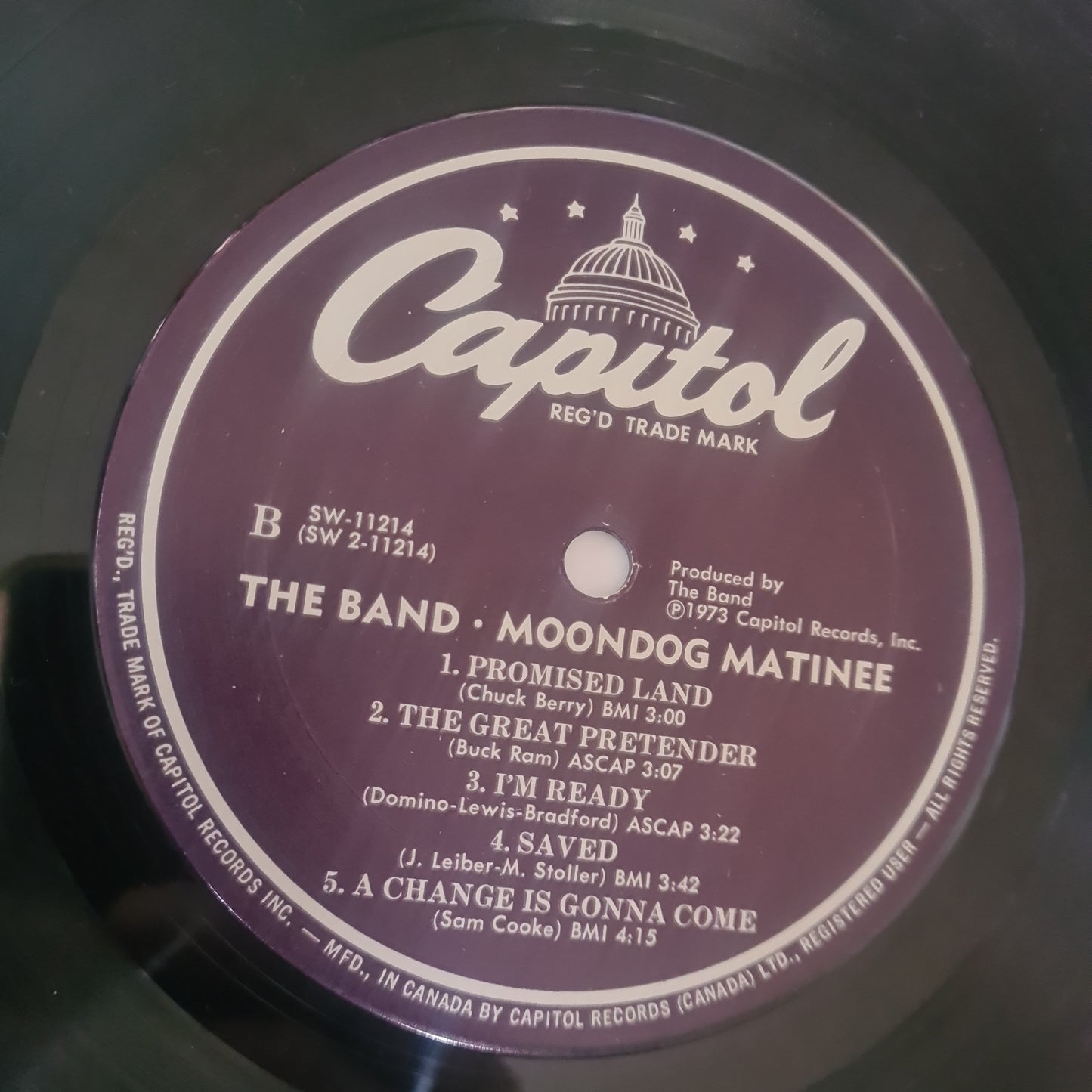 The Band – Moondog Matinee - 1973 - Vinyl Record