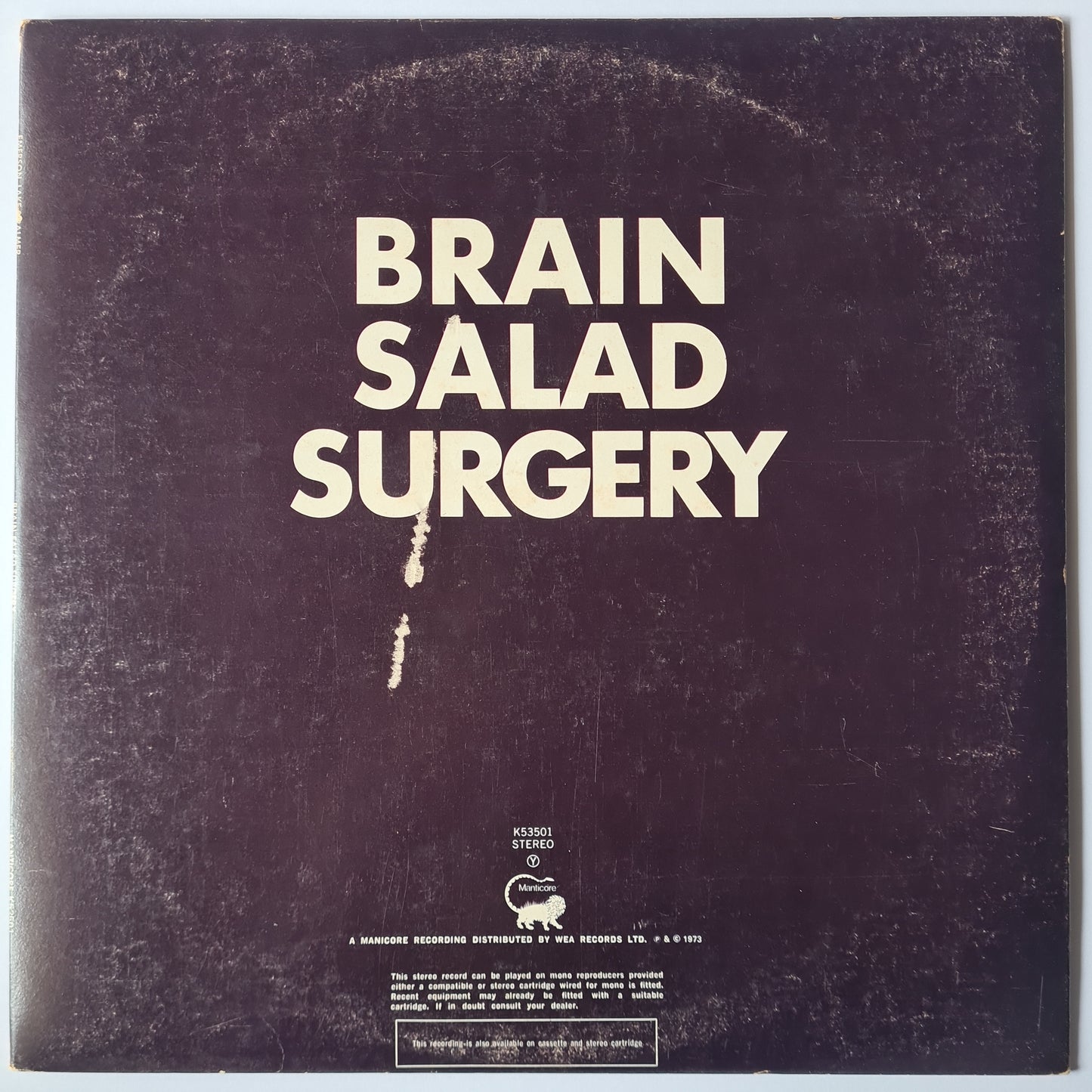 Emerson Lake & Palmer – Brain Salad Surgery - 1973 - Vinyl Record