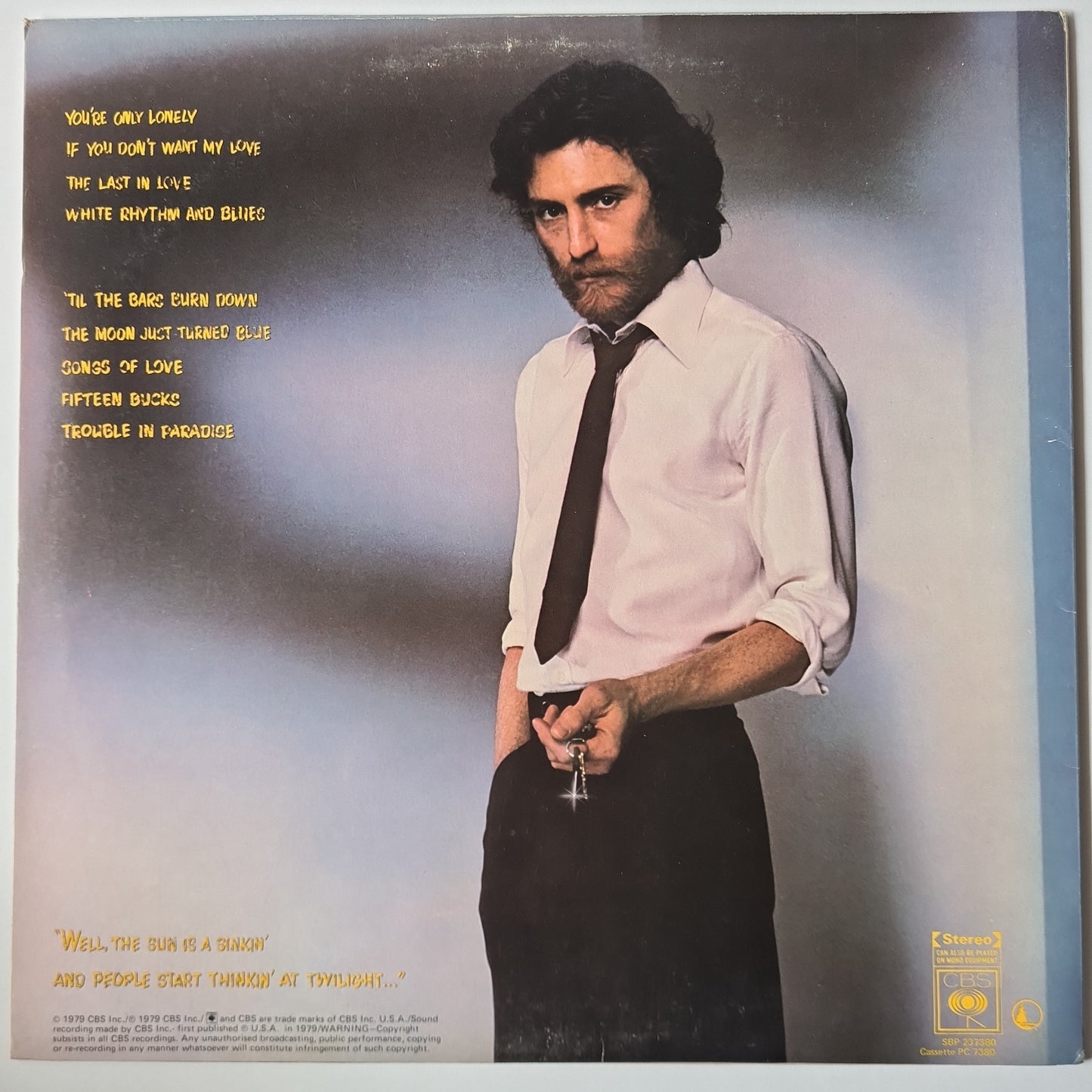 J.D Souther (Eagles) – You're Only Lonely - 1979 - Vinyl Record